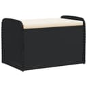 furnicato Gartenbank mit Stauraum Schwarz PE-Rattan Bild 2