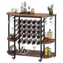 Dripex Weinregal 25 Flaschen mit Tischplatte & Rollen Bild 2
