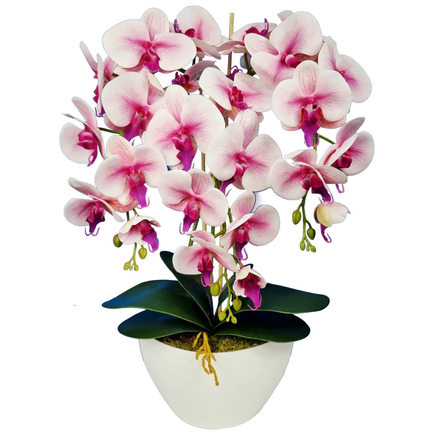 Künstliche Orchidee Damich 60 cm Weiß