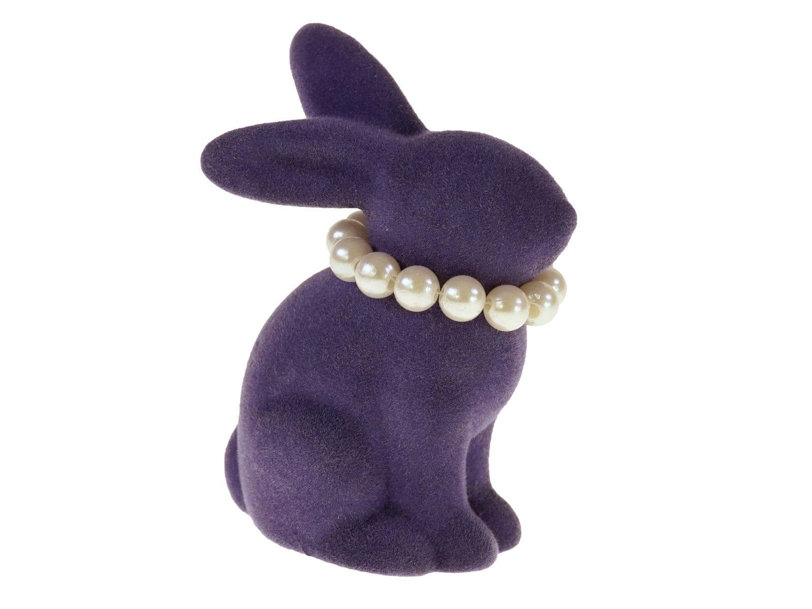 Werner Voß Dekofigur Hase mit Perlenkette Violett