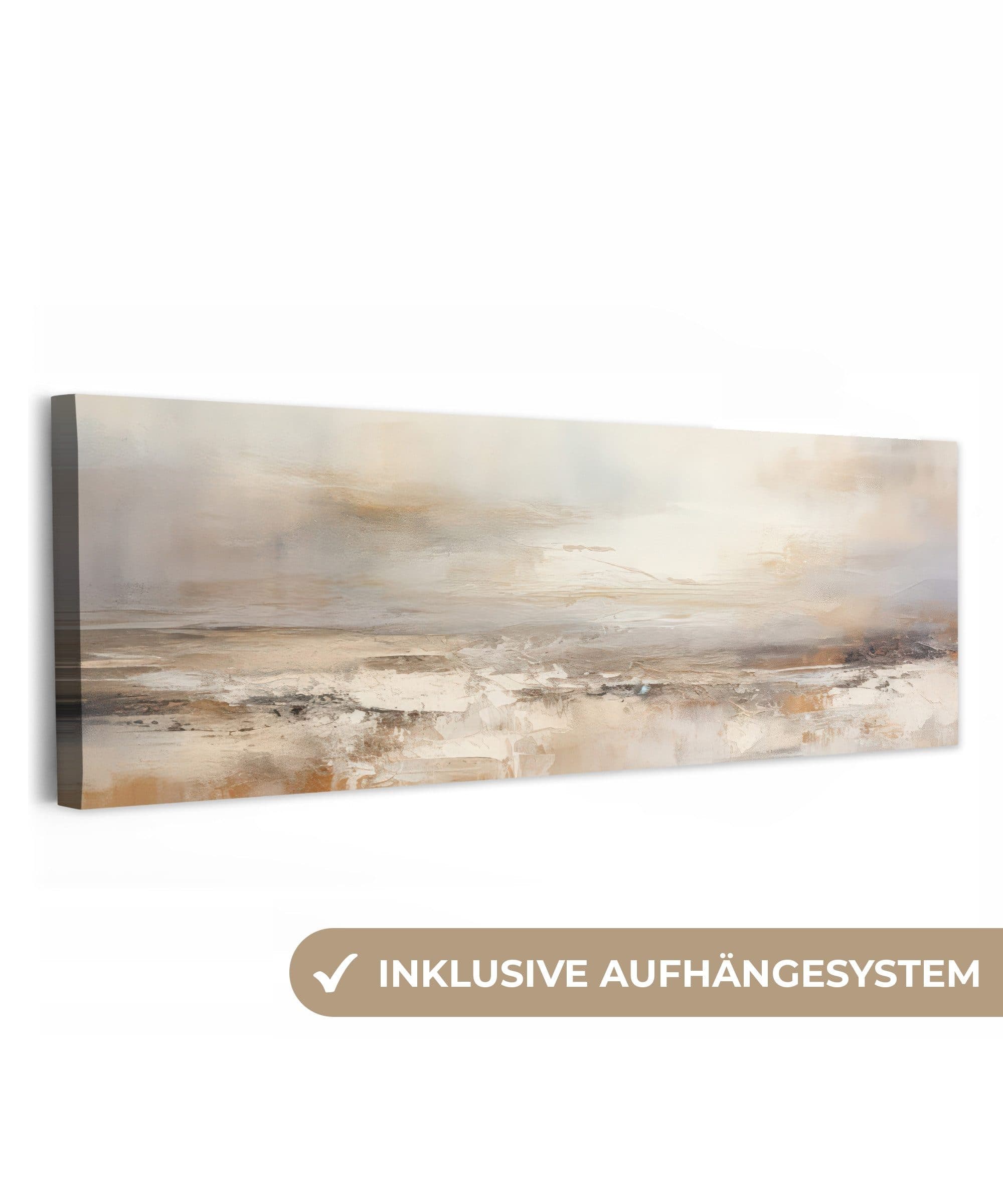 OneMillionCanvasses® Leinwandbild Panorama Kunst Industriell Grau Braun Abstrakt Fotodruck - Bild 2