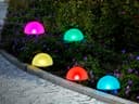 IC Gardenstyle 5er Set LED Solar Halbkugeln Bunt Farbwechsel Bild 2