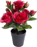 Kunstblume BOTANIC-HAUS Rosenbusch Rot mit Übertopf Bild 2