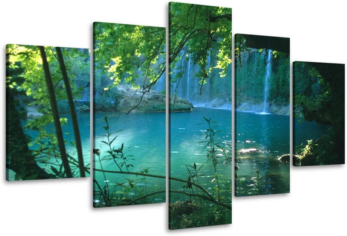 Visario Bild 6408 Leinwanddruck Blau Holzrahmen