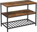 GarveeMore Standregal Küche 3 Ablagen Schwarz Metall Holz Bild 2