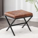 Duhome Hocker 9196A1 Gepolstert Kunstleder Braun Bild 2