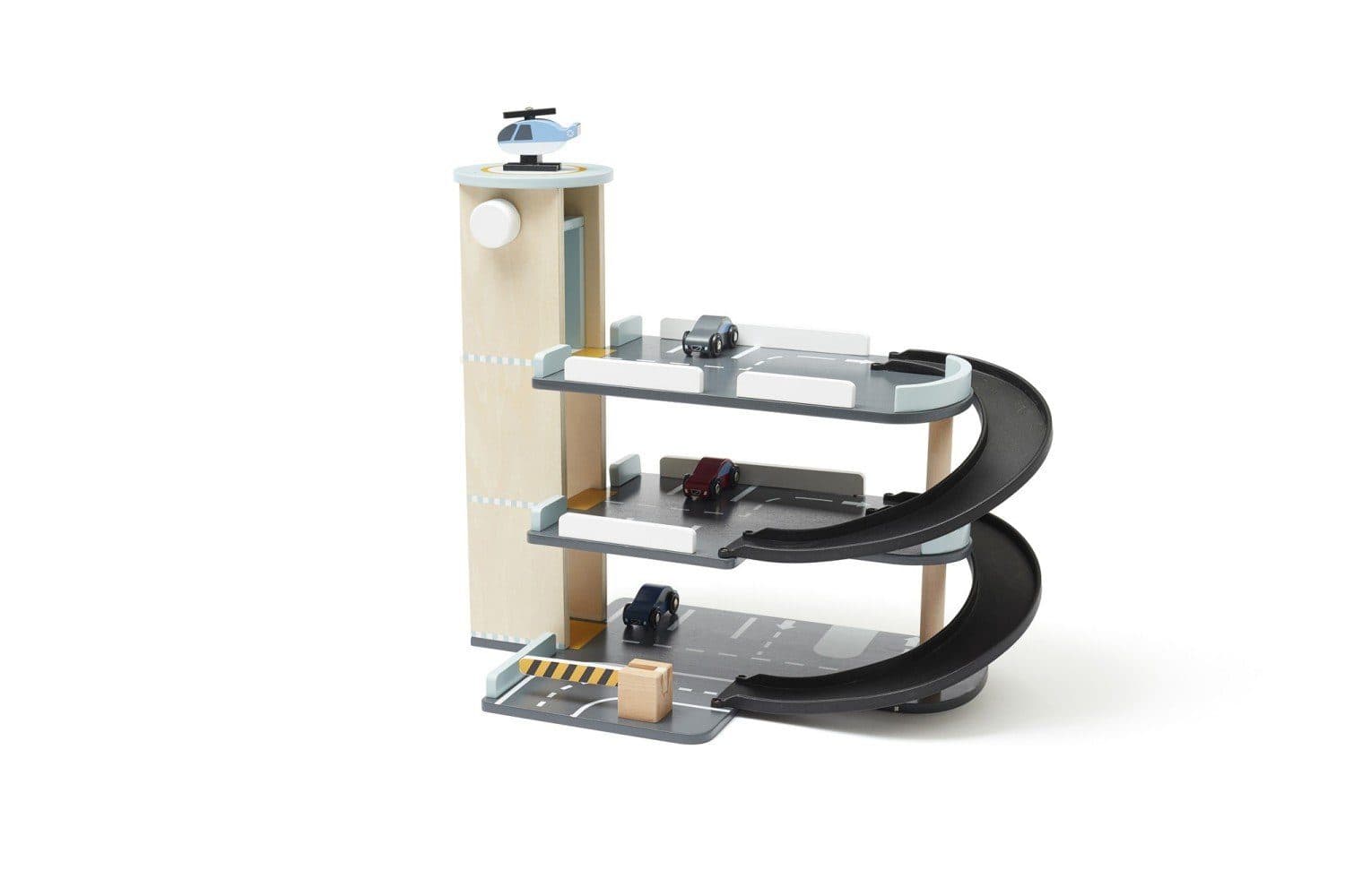 Kids Concept Spiel-Parkhaus Aiden 3-stöckig mit Aufzug und Hubschrauberlandeplatz - Bild 2