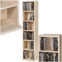 tectake CD-Regal Standregal in Holzoptik mit höhenverstellbaren Fächern Bild 2