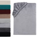 Visaggio Spannbettlaken Cashmere Touch Winter Super Soft Bettlaken, Nicki, Gummizug: rundum, Flauschig warmes Teddyplüsch, Einfarbig Bild 2