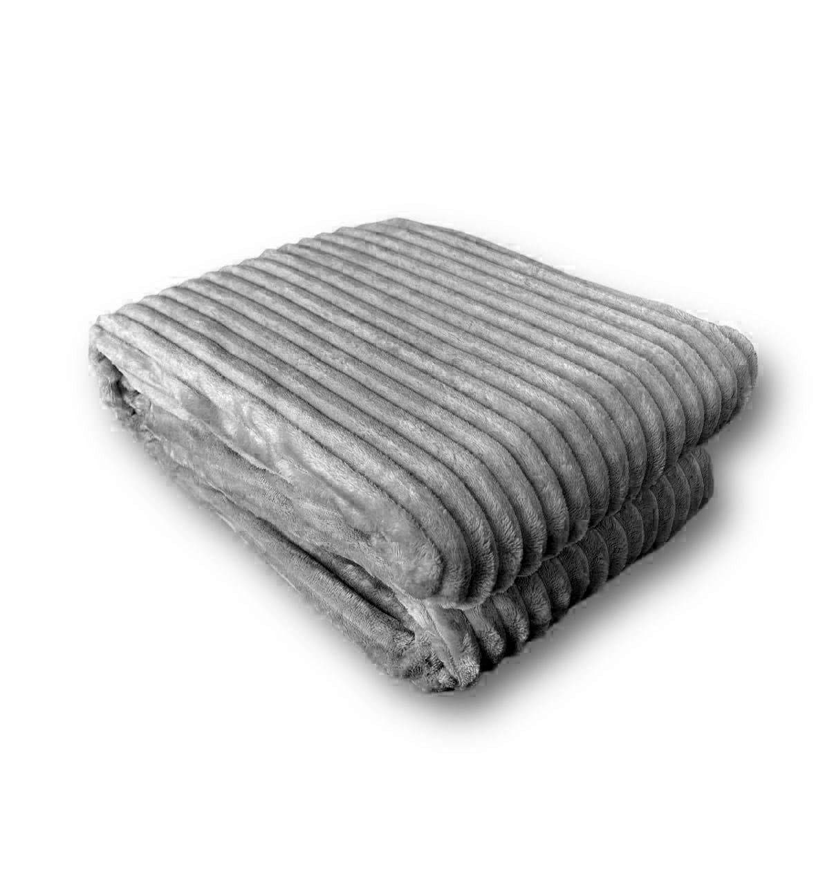 VewoTex Wohndecke Cord Optik Flanell 150x200 cm Anthrazit