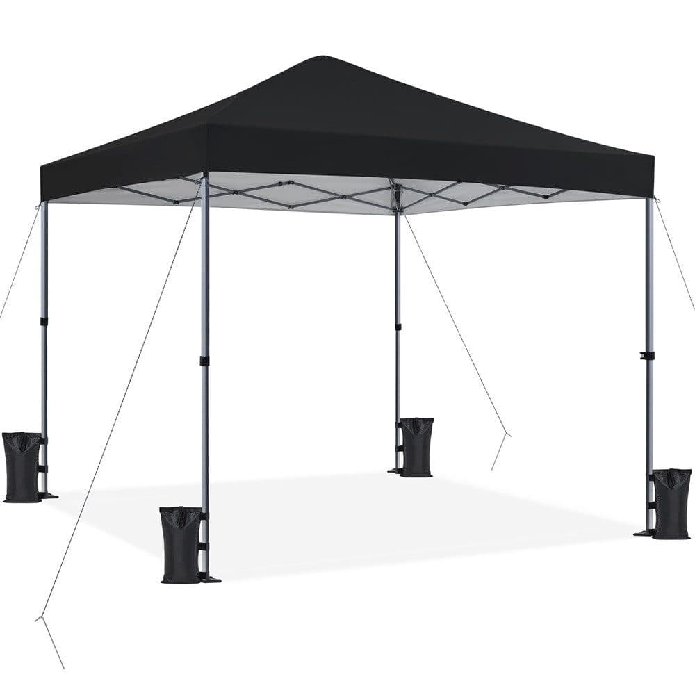 Yaheetech Faltpavillon 3x3m Schwarz Höhenverstellbar UV-Schutz - Bild 2