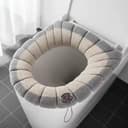 Norvéa Home WC-Deckelbezug Universell Grau/Beige Kuschelweich Bild 2