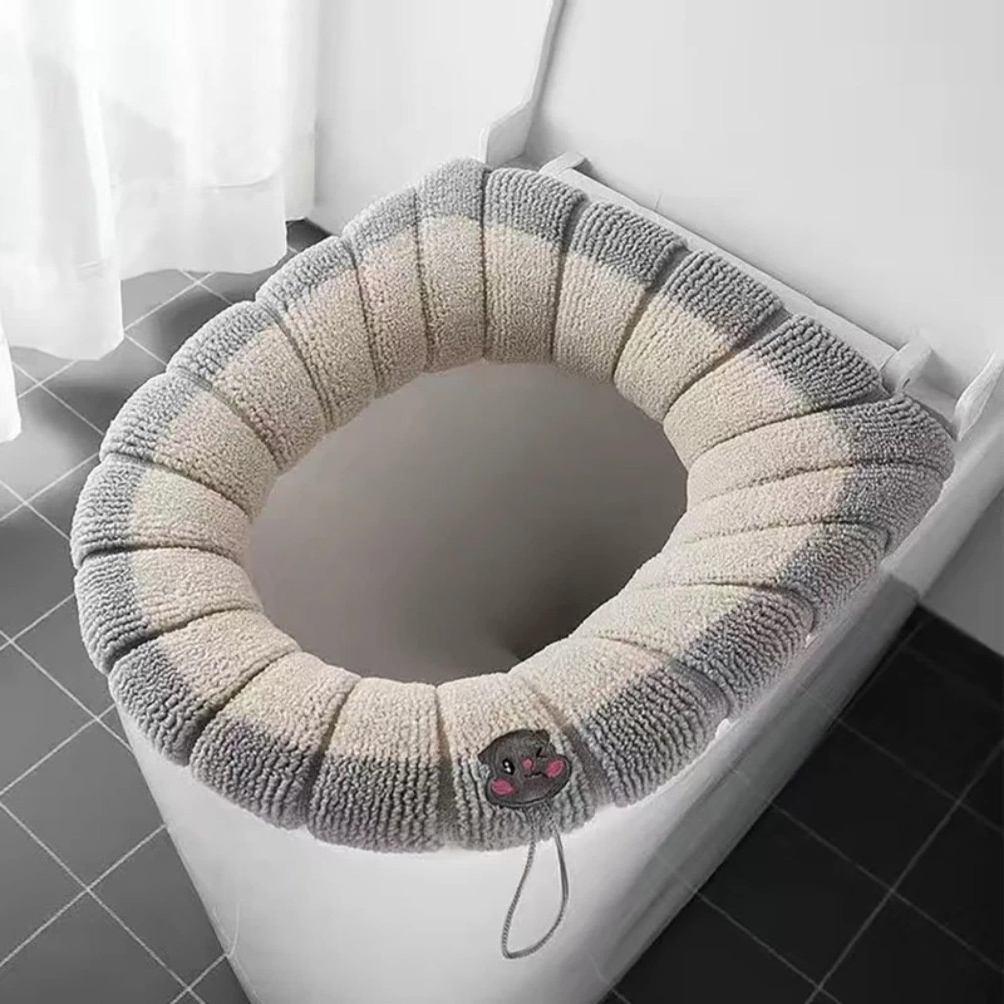 Norvéa Home WC-Deckelbezug Universell Grau/Beige Kuschelweich - Bild 2
