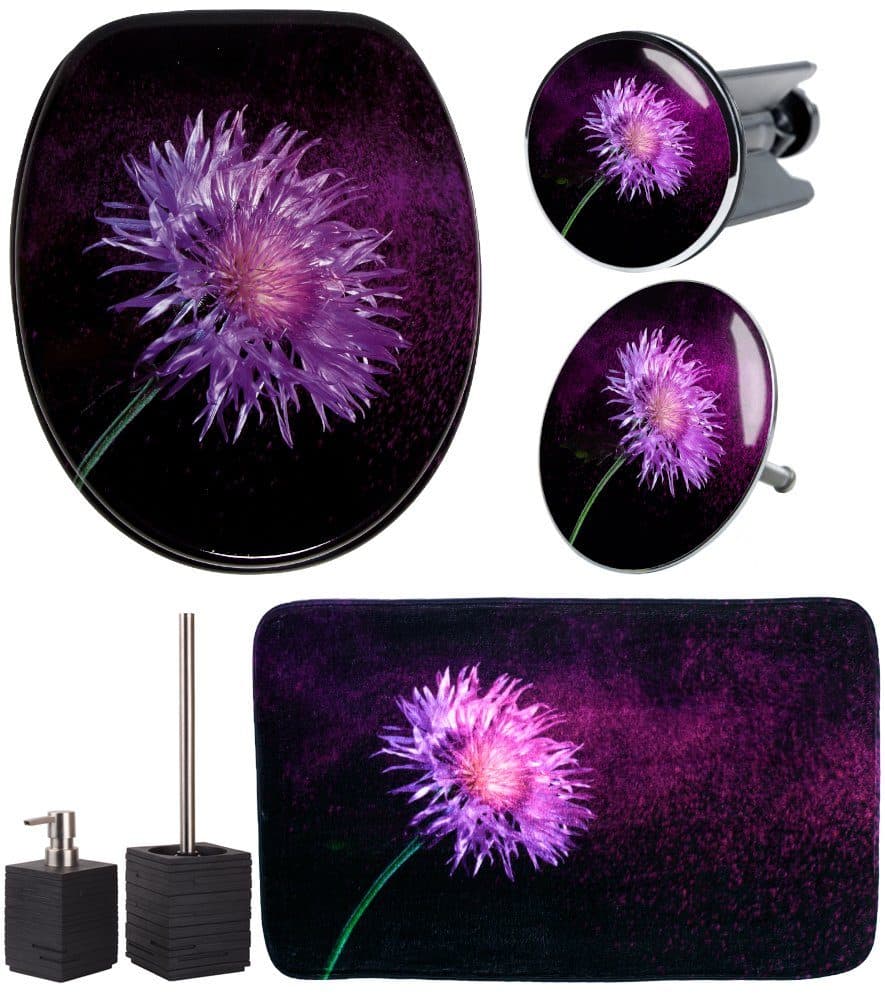 Sanilo Badaccessoire-Set 6-teilig Purple Dust mit WC-Sitz - Bild 2