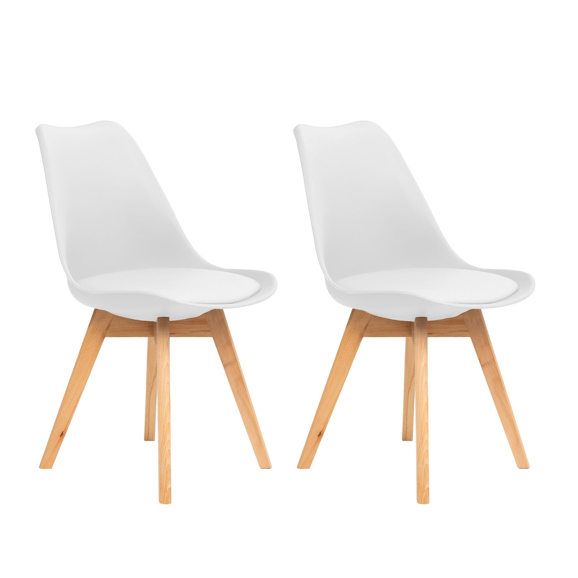 Furnify Esszimmerstuhl Björn Skandinavisch PU-Kissen Buchenholz Set 2 - Bild 2