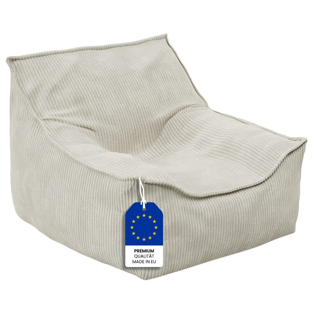 Bellabino Sitzsack Cleo Cord Beige Kindersessel Ergonomisch - Bild 2