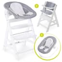 Hauck Alpha Plus Hochstuhl Set Weiß 4-in-1 mit Neugeborenenaufsatz Bild 2