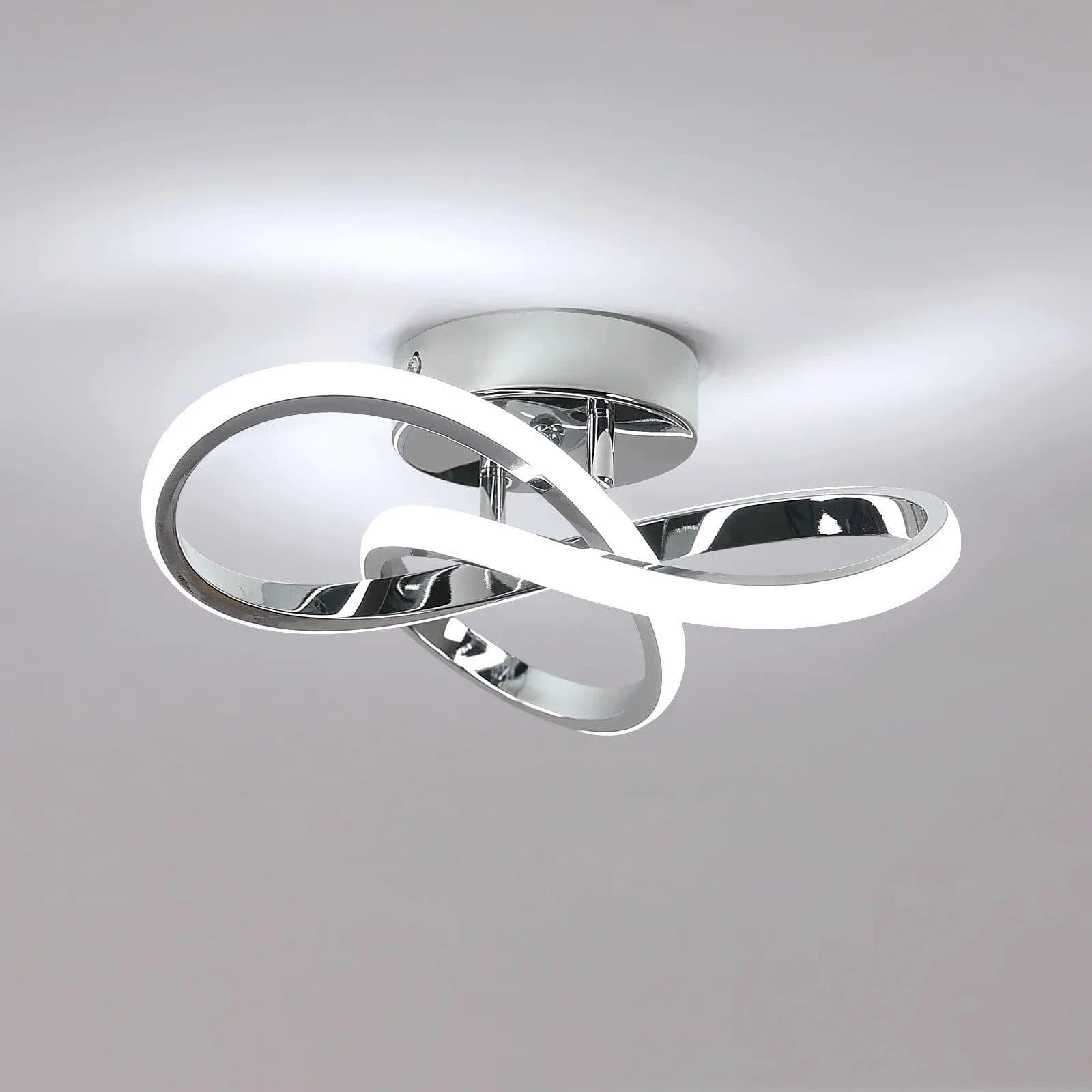 Riserva LED Deckenleuchte Chrom 30W 6500K Modernes 3-Ring Design - Bild 2