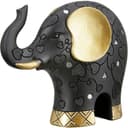 GILDE Tierfigur Elefant Ajok Schwarz Kunstharz Deko Bild 2