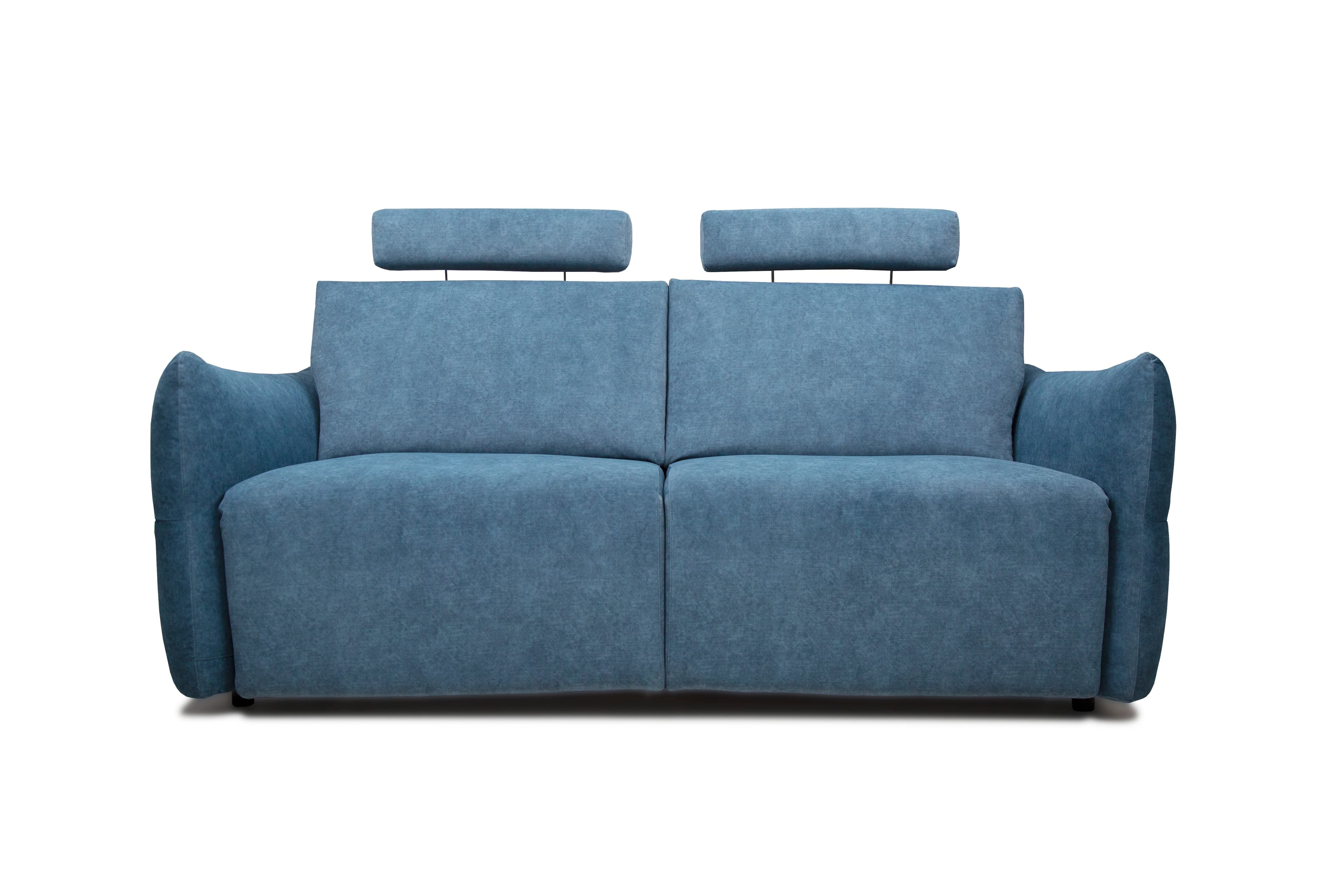 Konstanta Möbelhaus Schlafsofa Lion mit Matratze grau-blau - Bild 2