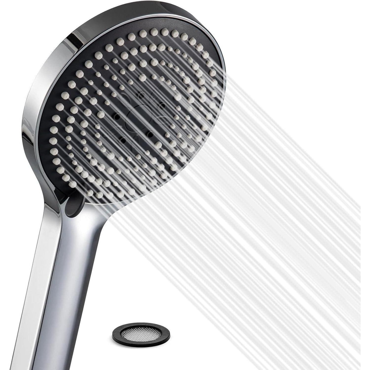 LuxusKollektion Duschkopf Groß 130mm 6 Strahlarten Wassersparend Chrom - Bild 2