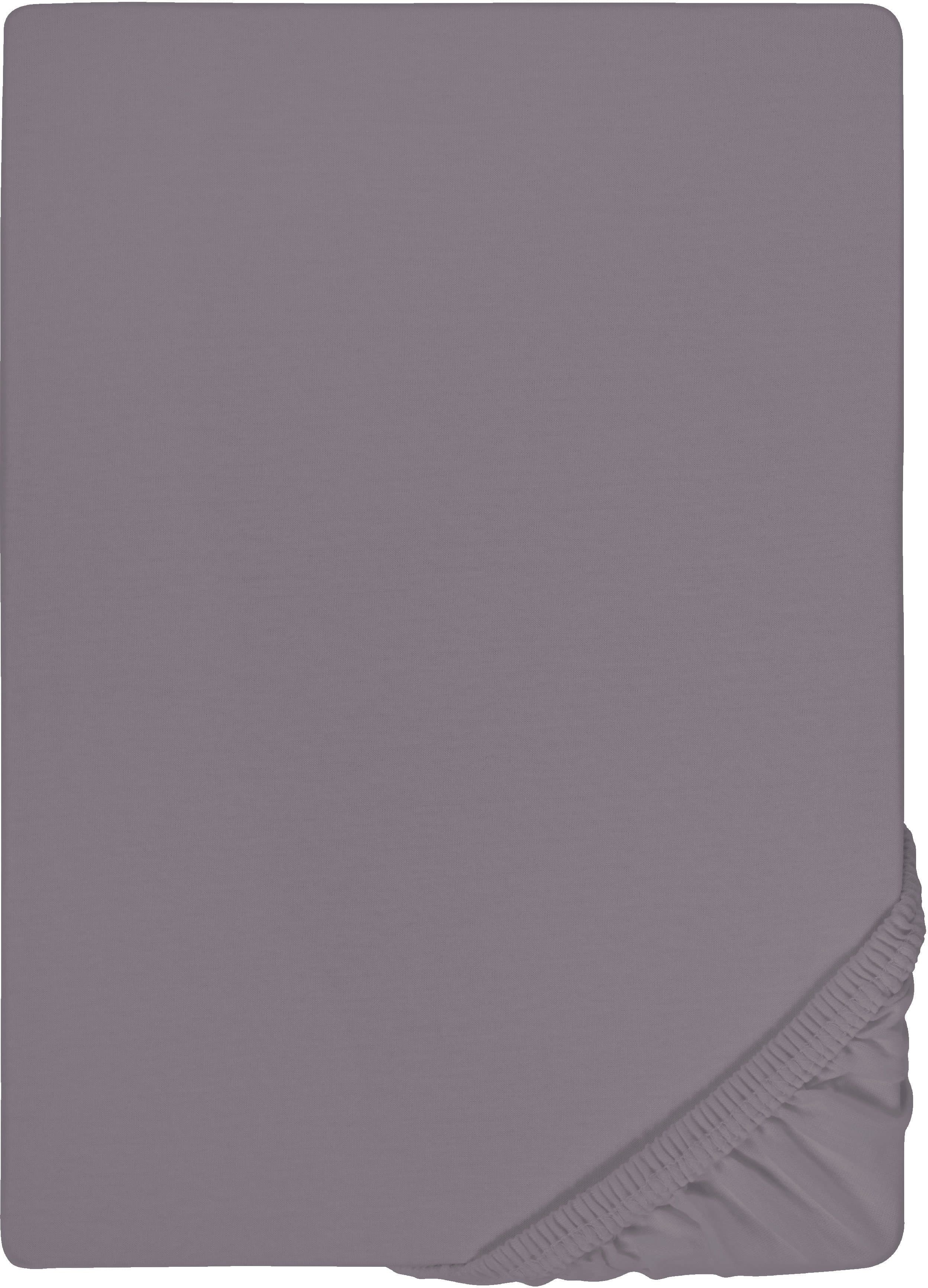 Biberna Spannbettlaken THEA Silber/Grau Jersey - Bild 2