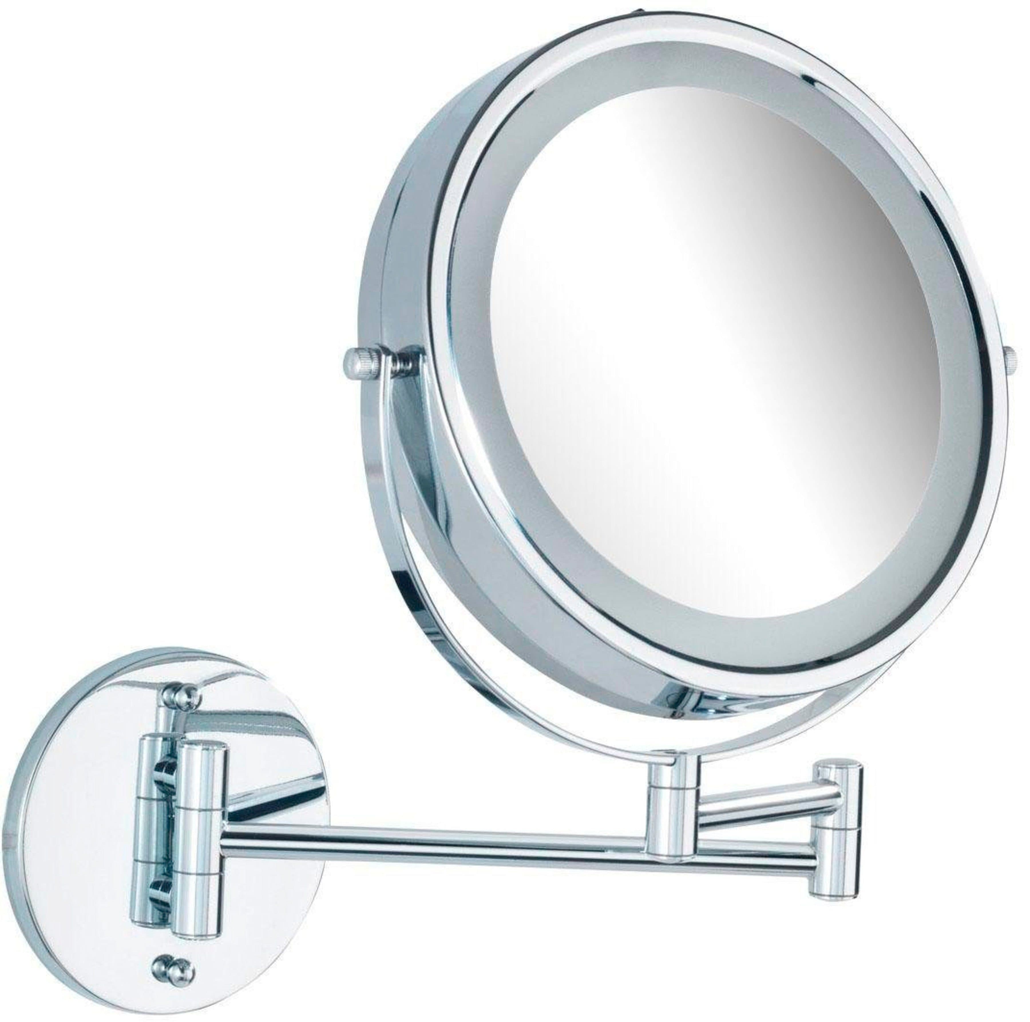 WENKO Wandspiegel Power-Loc® LED Modell Lumi Schwarz 5-fach Vergrößerung - Bild 2