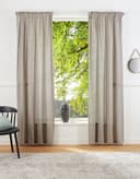 LeGer Home Vorhang Lanea Grau Leinenoptik 135x145cm Bild 2