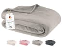 Carpe Sonno Wohndecke Kuscheldecke Beige Grau Mikrofaser Sofa Couch Bild 2