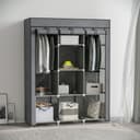 HOMCOM Stoffschrank Kleiderschrank 8 Ebenen Dunkelgrau Bild 2