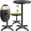 Casaria Stehtisch Schwarz Höhenverstellbar Klappbar Aluminium Bild 2