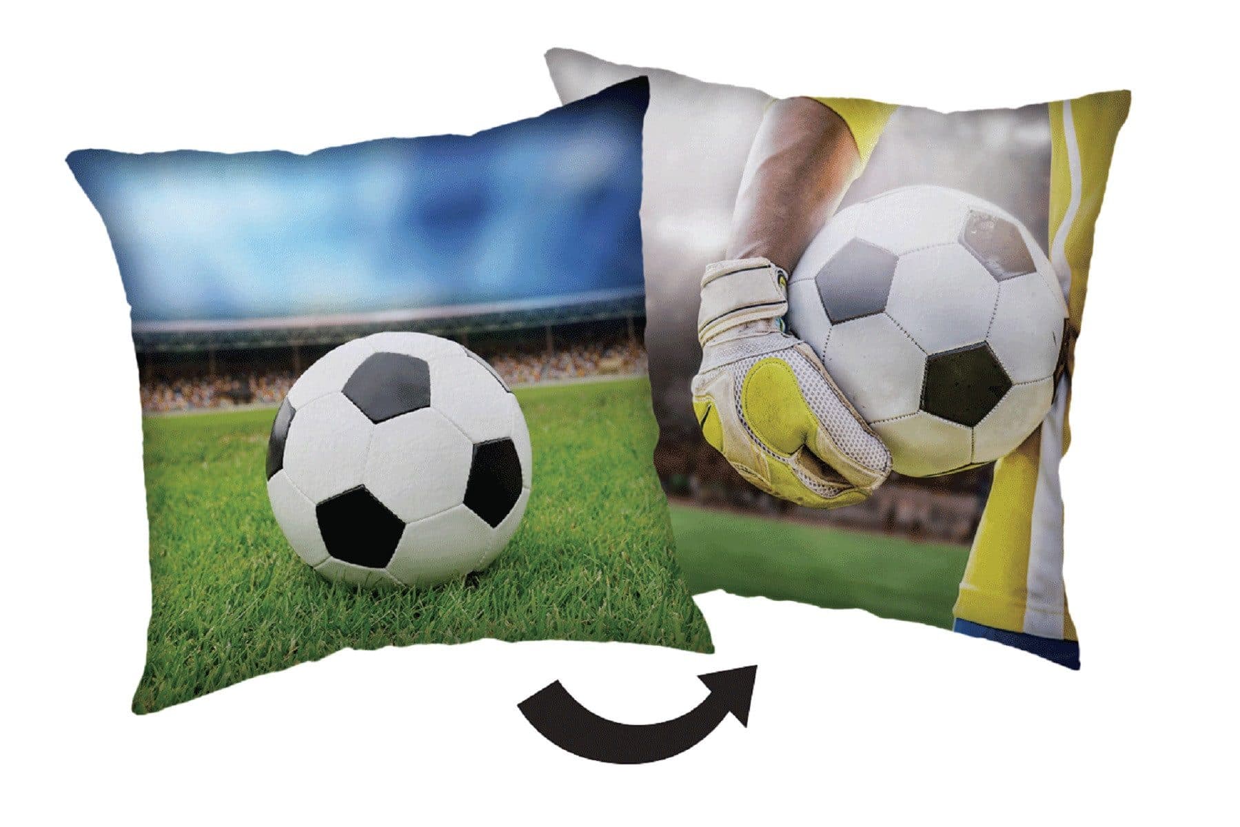 COFI 1453 Dekokissen Football Kopfkissen 40x40 cm Polyester