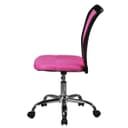 FINEBUY Drehstuhl Kinder Schreibtischstuhl SALERNO Bürostuhl Jugendstuhl Stoff mit Lehne & Weichbodenrollen bis 60 kg, Kinderschreibtischstuhl Pink für Kinder ab 6 Bild 2