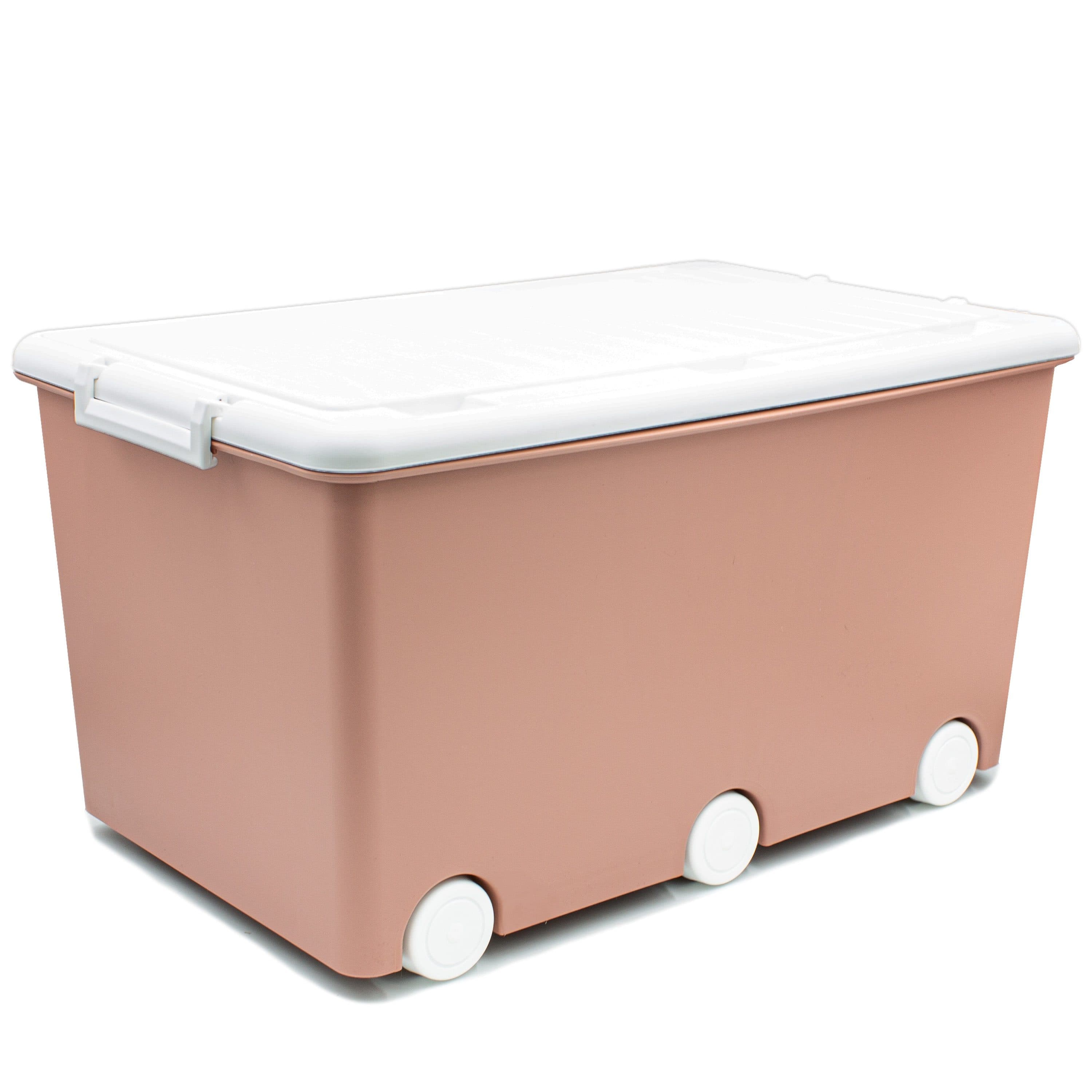 Babykajo Aufbewahrungsbox Set 3 St. Rot/Weiß mit Rollen 50L