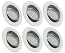 TRANGO LED Einbaustrahler 6er Set Chrom-Optik 3000K Warmweiß Dimmbar Bild 2