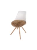 Kaiser Sitzauflage Lammfell Rund Beige 35 cm Bild 2