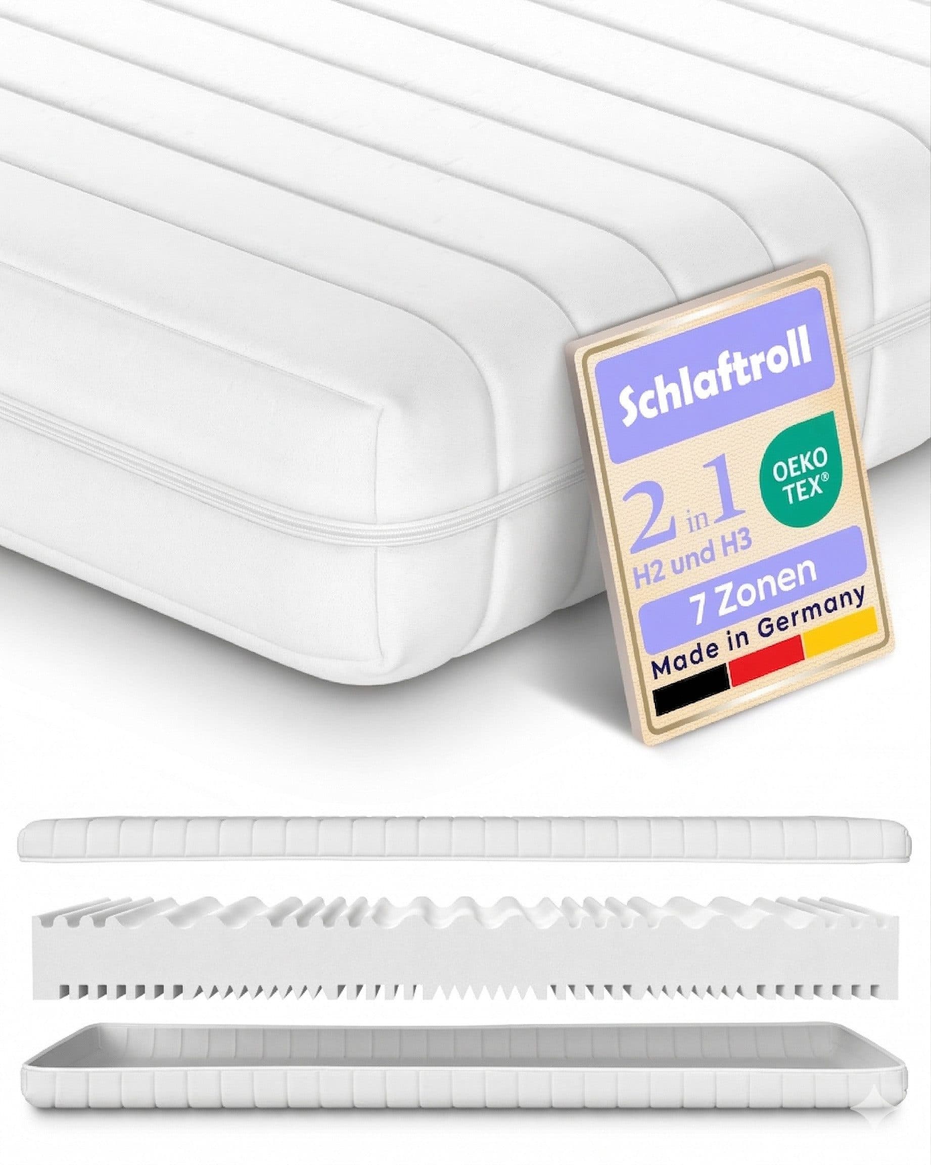 Schlaftroll Kaltschaummatratze 7-Zonen Wendematratze H2&H3 - Bild 2