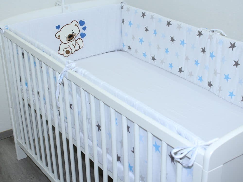 Primawela Bettnestchen 420 cm Nestchen Applikation Bettumrandung Baby Bett Kinder Kopfschutz