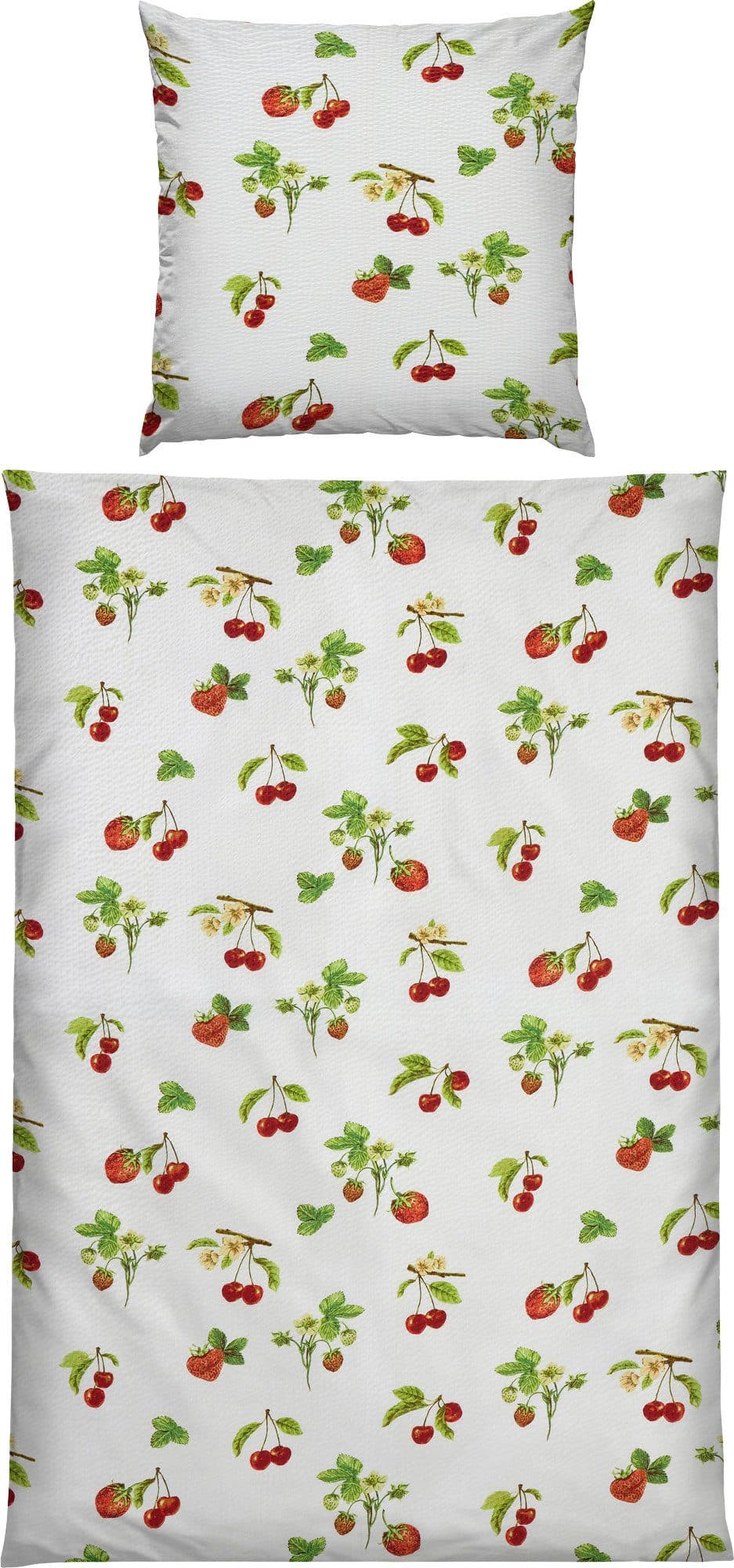 REDBEST Seersucker Bettwäsche mit Frucht-Motiv und Reißverschluss - Bild 2