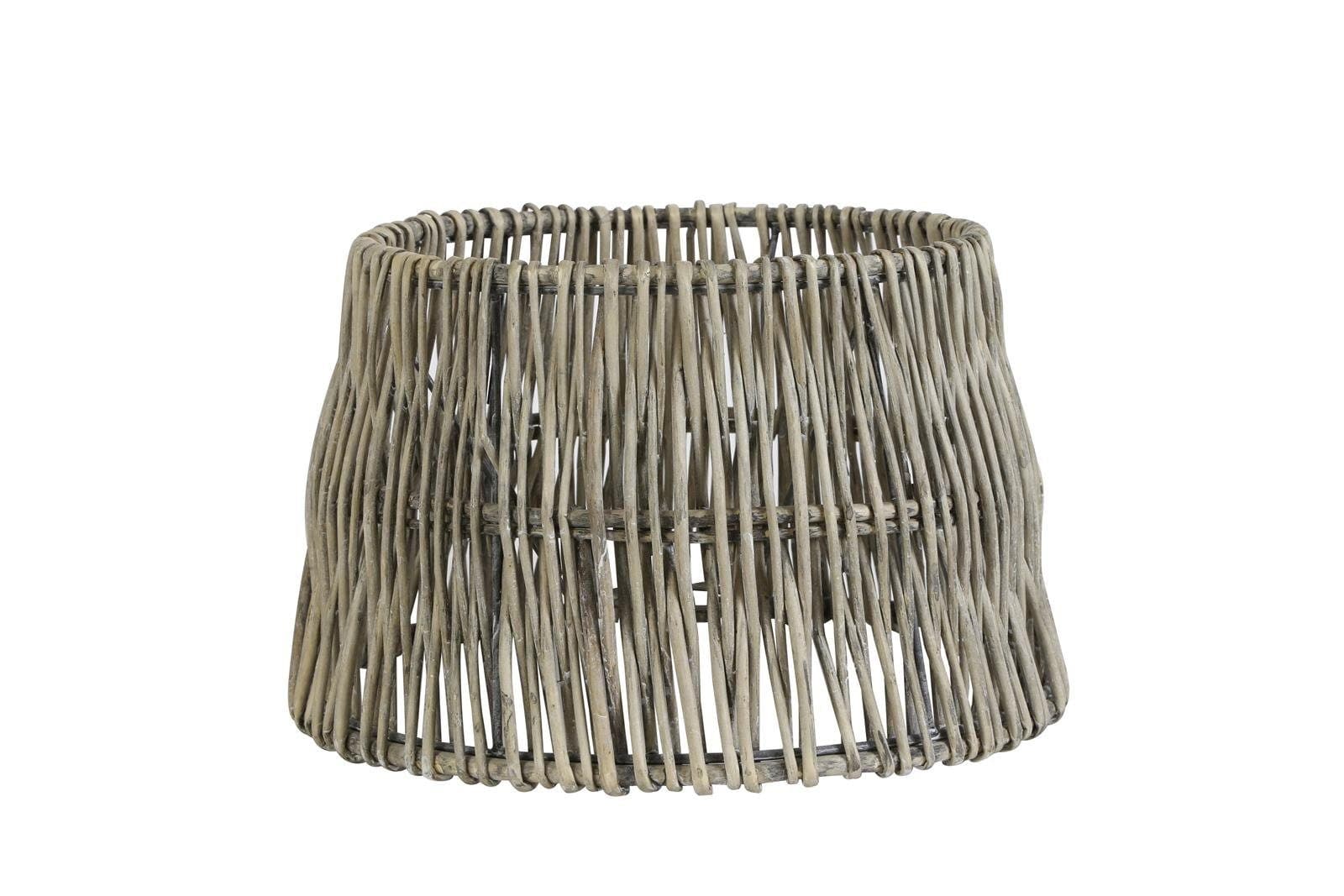 Light & Living Lampenschirm Zylinder ROTAN Grau Ø40cm Rattan