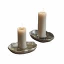 Mirabeau Kerzenständer 2er Set Quilvano Silber Schwarz Aluguss Bild 2