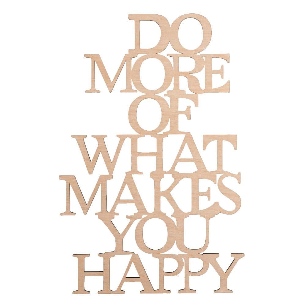 Rayher Wanddeko Sperrholz Schriftzug Do more what makes you happy