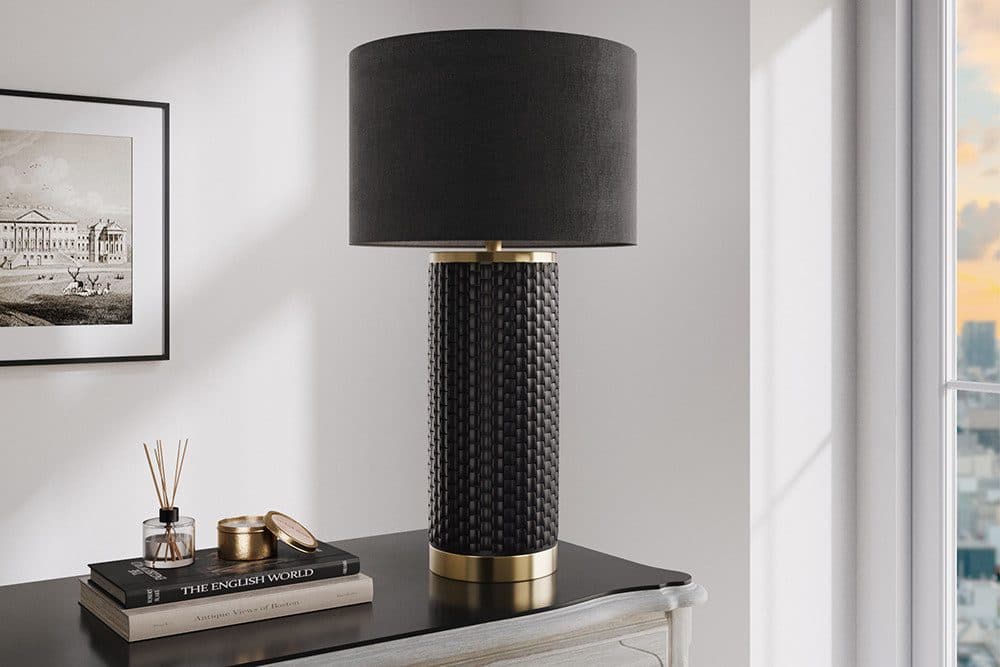 riess-ambiente Tischleuchte ELEGANCIA Schwarz/Gold Modern Design - Bild 2