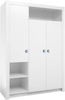 BEGABINO Paula Kleiderschrank Weiß 3-türig Kinderzimmer Bild 2