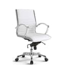 Versee Montreal Schreibtischstuhl Leder Weiß Ergonomisch mit Lendenstütze Bild 2