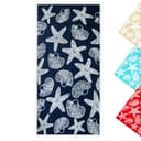 ZOLLNER Strandtuch Frottee 90x180 cm Baumwolle Meerestier-Design Blau Bild 2