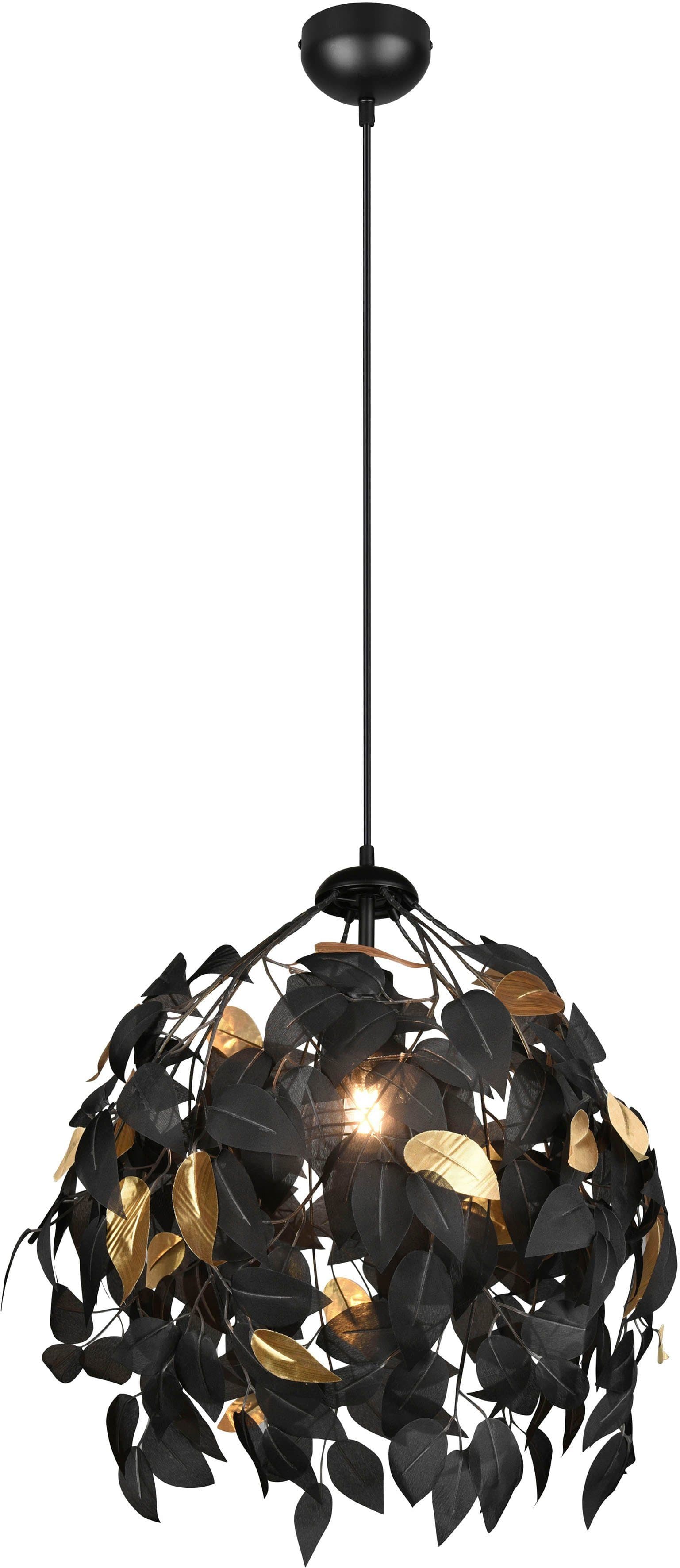 Reality Leuchten Kronleuchter Leavy Schwarz-Gold Blatt Design Pendelleuchte - Bild 2
