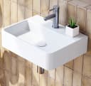 HOROW Waschbecken Keramik Weiß 46x31 cm Bild 2