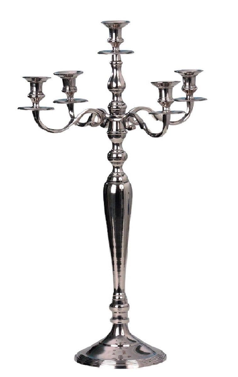 Geschenkestadl 5-armiger Kerzenständer Silber Klassisch Zerlegbar