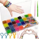 KRUZZEL Kreativset Gummibänder DIY Set – 3000 Bänder, Organizer & Zubehör Bild 2
